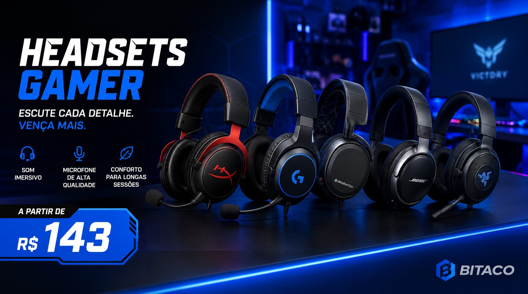 melhores headsets gamer custo-benefício em 2026